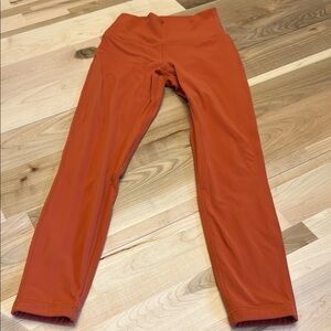Lululemon Athletica Vibrant Orange Leggings